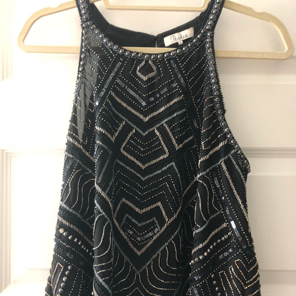 Parker Beaded Black Top